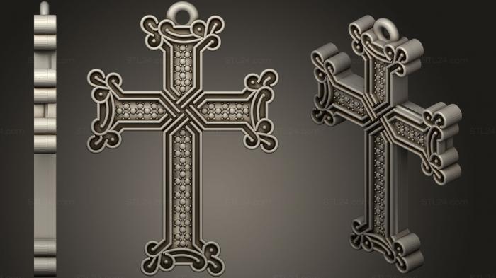 Кресты и распятия (Крест 13, KRS_0222) 3D модель для ЧПУ станка